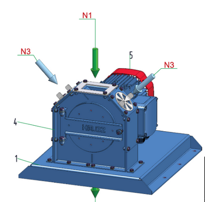 Hammermühle HM.02 - isometrische Ansicht