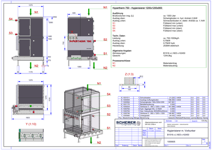 IP-001 Hypertherm 750 - vollständige Zeichnung 1000605