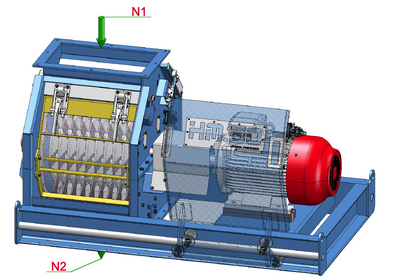 IP-002 Hammermühle HM.50 18,5 kW - isometrische Ansicht