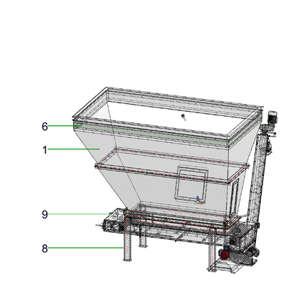 IP-003 Lose-Annahme für Biomasse - isometrische Ansicht