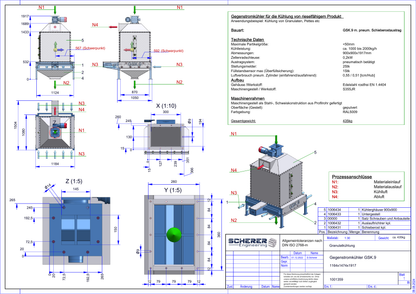IP-004 Gegenstromkühler GSK.9 - vollständige Zeichnung 1001359