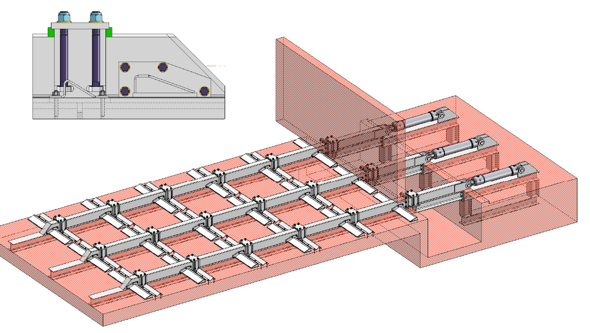 IP-006 Hydraulischer Zugboden für Biomasse - isometrische Ansicht