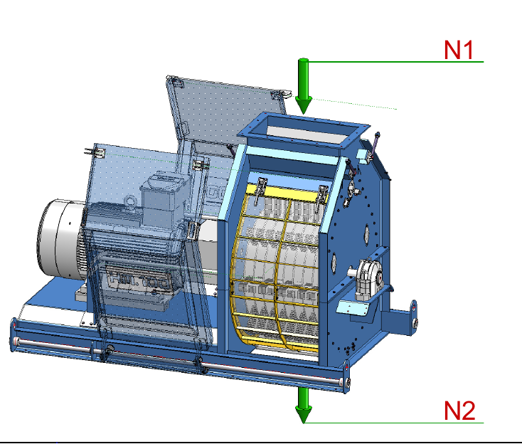 IP-007 Hammermühle HM.100 250 kW - isometrische Ansicht