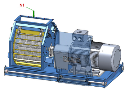 IP-008 Hammermühle HM.75 132 kW - isometrische Ansicht