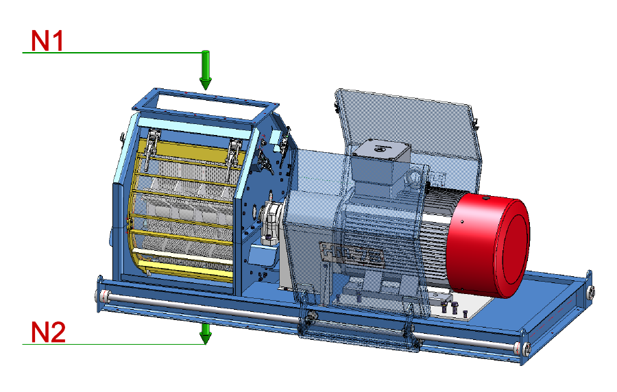 IP-015 Hammermühle HM.75 160 kW - isometrische Ansicht