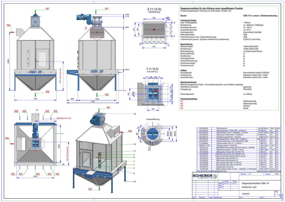 IP-019 Gegenstromkühler GSK.15 - vollständige Zeichnung 1002537