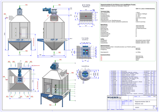 IP-019 Gegenstromkühler GSK.15 - vollständige Zeichnung 1002537