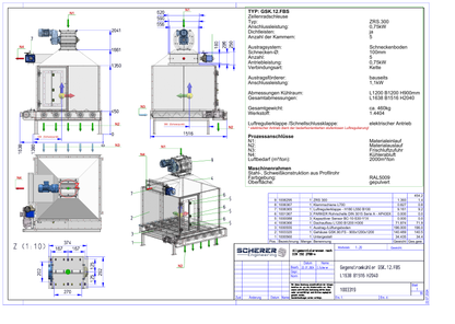 IP-022 Gegenstromkühler GSK.12.FBS - vollständige Zeichnung 1003319
