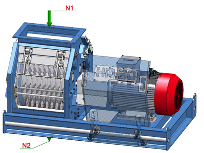 IP-035 Hammermühle HM.50 30 kW - isometrische Ansicht
