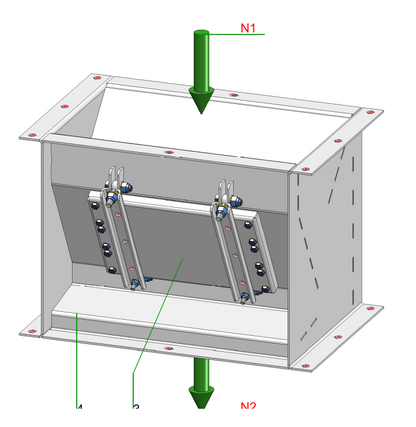 IP-039 Magnet- und Schwerkraftabscheider HM.50 - isometrische Ansicht